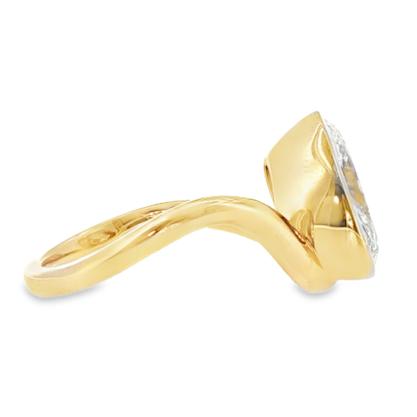 14K Yellow Gold Lab Grown Diamond Bezel Engagement Ring Image 4 Monarch Jewelry Winter Park, FL