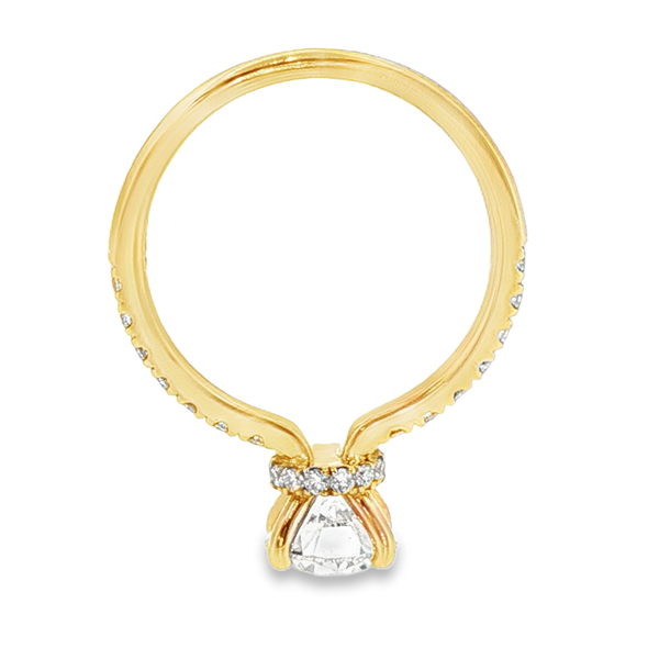 18K Yellow Gold Hidden Halo Lab Grown Diamond Ring Image 5 Monarch Jewelry Winter Park, FL