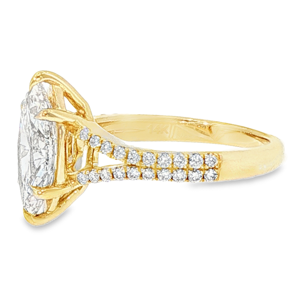 14K Yellow Gold Split Band Lab Grown Diamond Ring Image 3 Monarch Jewelry Winter Park, FL