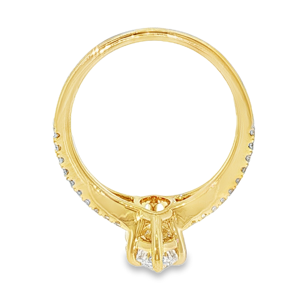 14K Yellow Gold Lab Grown Diamond Split Band Engagement Ring Image 5 Monarch Jewelry Winter Park, FL