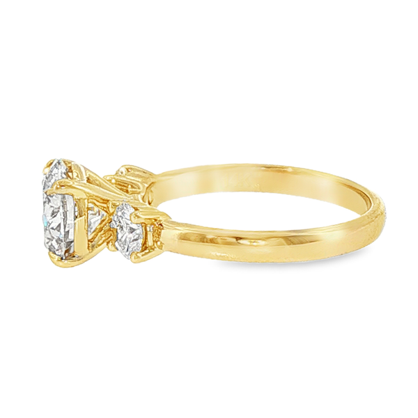14K Yellow Gold 3 Stone Lab Grown Diamond Ring Image 3 Monarch Jewelry Winter Park, FL