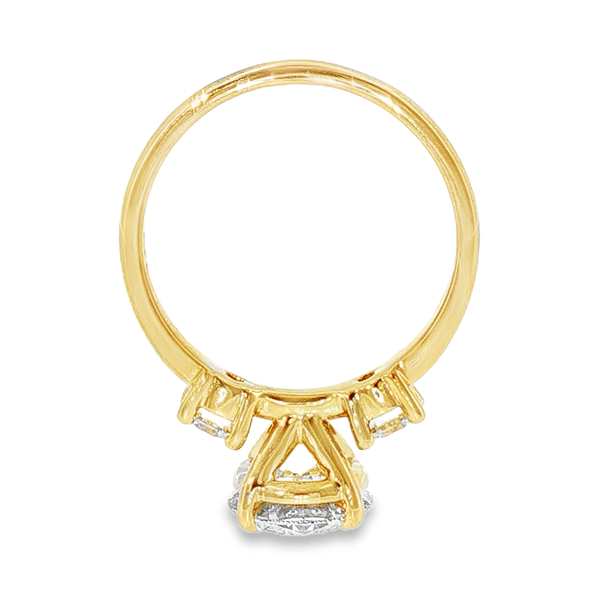 14K Yellow Gold 3 Stone Lab Grown Diamond Ring Image 5 Monarch Jewelry Winter Park, FL