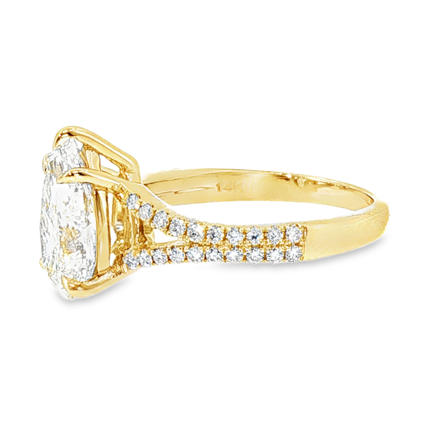 14K Yellow Gold Split Band Lab Grown Diamond Ring Image 3 Monarch Jewelry Winter Park, FL