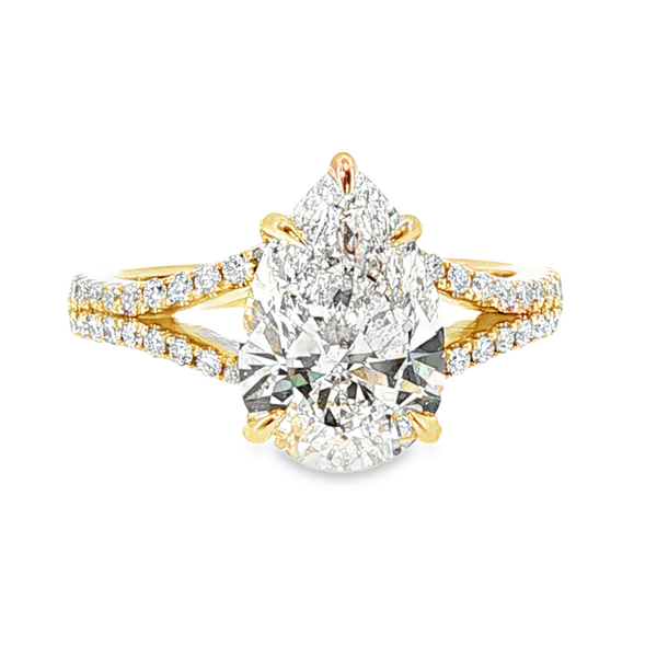 14K Yellow Gold Split Band Lab Grown Diamond Ring Monarch Jewelry Winter Park, FL