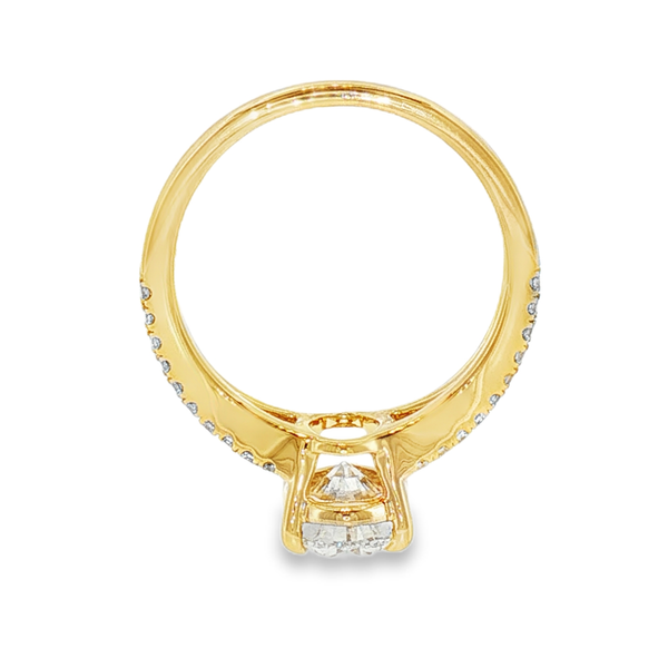 14K Yellow Gold Oval Lab Grown Diamond Engagement Ring Image 4 Monarch Jewelry Winter Park, FL