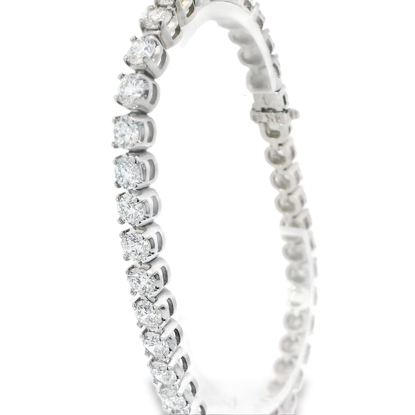 14K White Gold Lab Grown Diamond Tennis Bracelet Image 4 Monarch Jewelry Winter Park, FL