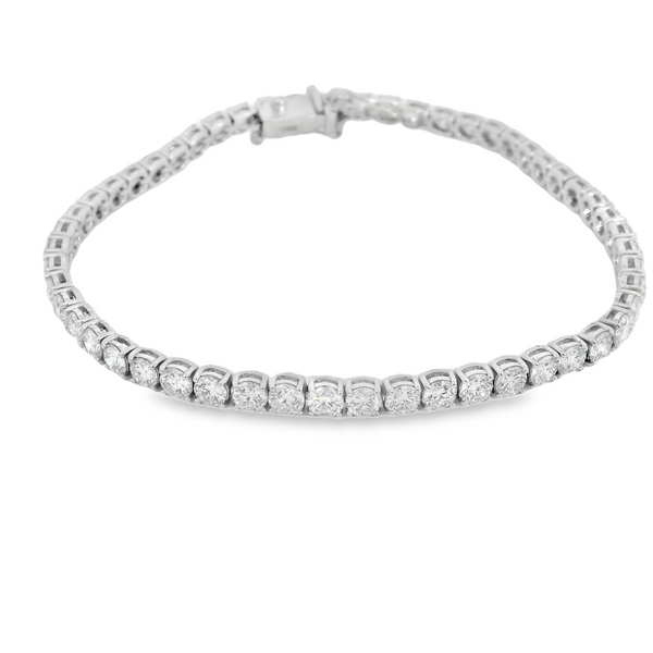 14K White Gold Lab Grown Diamond Tennis Bracelet Image 3 Monarch Jewelry Winter Park, FL