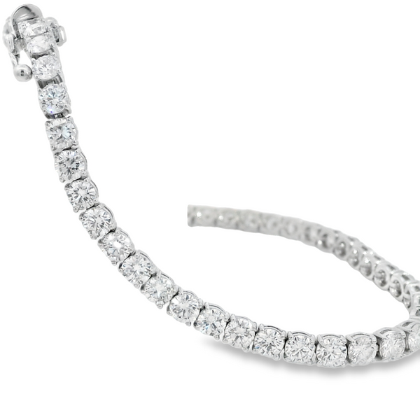 14K White Gold Lab Grown Diamond Tennis Bracelet Image 4 Monarch Jewelry Winter Park, FL