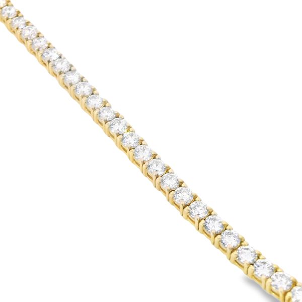 Yellow Gold Lab Grown Diamond Tennis Bracelet Image 2 Monarch Jewelry Winter Park, FL