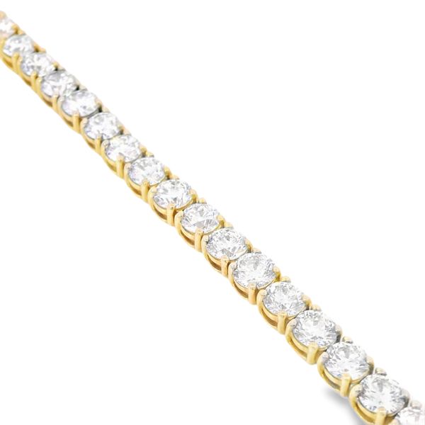 Yellow Gold Lab Grown Diamond Tennis Bracelet Image 2 Monarch Jewelry Winter Park, FL