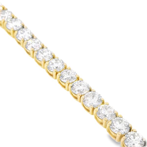 Yellow Gold Lab Grown Diamond Tennis Bracelet Image 3 Monarch Jewelry Winter Park, FL