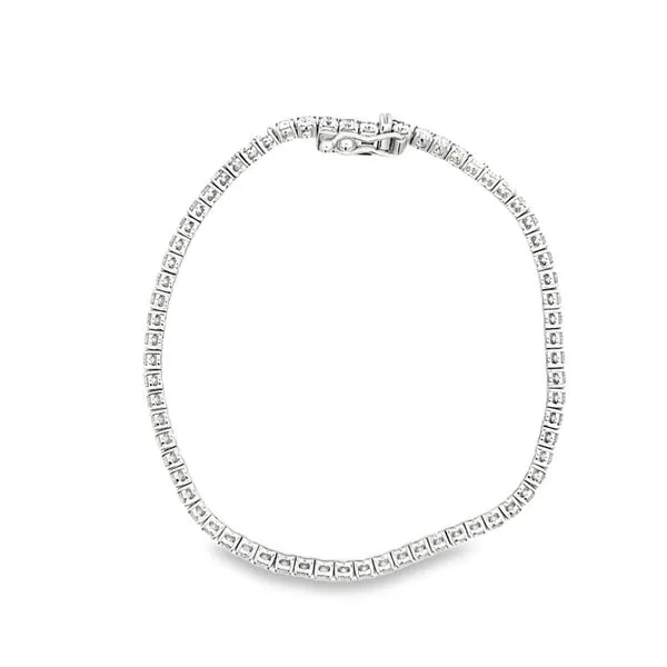 14K White Gold Lab Grown Diamond Tennis Bracelet Image 4 Monarch Jewelry Winter Park, FL