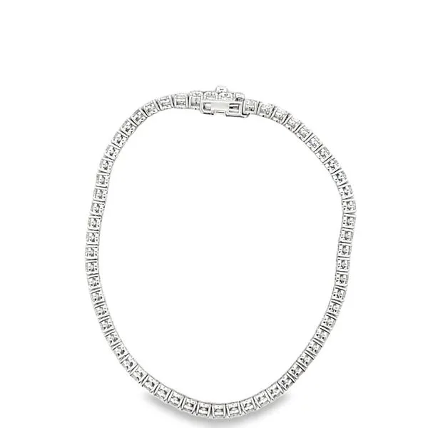 14Karat White Gold Lab Grown Diamond Tennis Bracelet Image 3 Monarch Jewelry Winter Park, FL