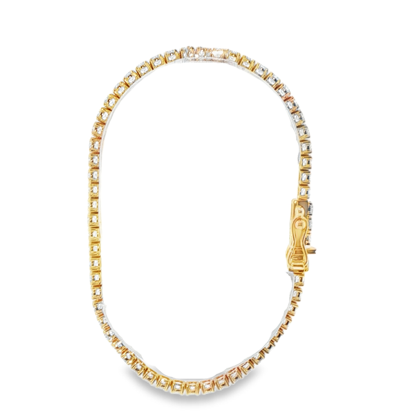 14K Yellow Gold Lab Grown Diamond Tennis Bracelet Image 4 Monarch Jewelry Winter Park, FL