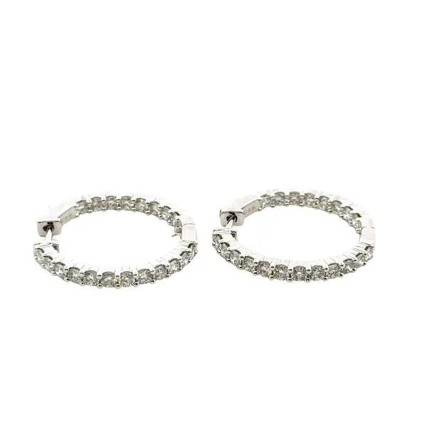 2cttw 14Karat White Gold Lab Grown Diamond Hoops 860-00194 Monarch Jewelry Winter Park, FL