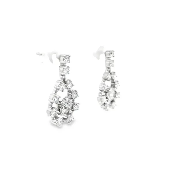 14K White Gold Lab Grown Diamond Earrings Image 2 Monarch Jewelry Winter Park, FL