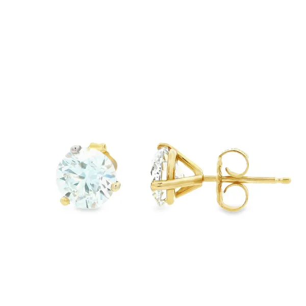 14K Yellow Gold 2.18ctw Round Lab Grown Diamond Stud Earrings Monarch Jewelry Winter Park, FL