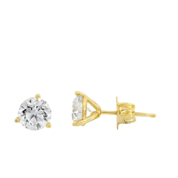14K Yellow Gold 1.26ct Lab Grown Diamond Stud Earrings Monarch Jewelry Winter Park, FL