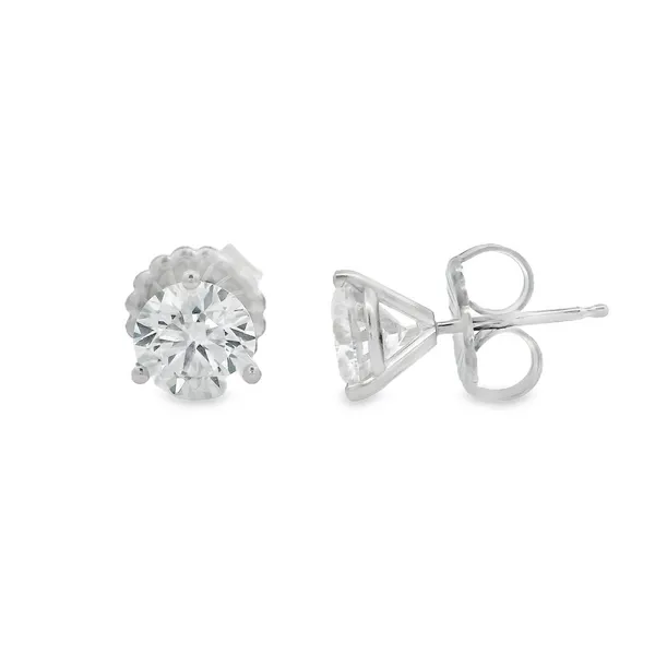 14K White Gold Lab Grown Diamond Stud Earrings Monarch Jewelry Winter Park, FL