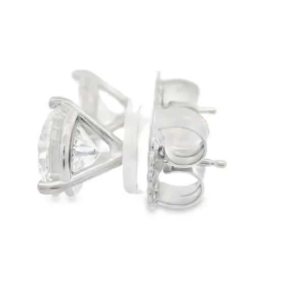 14K White Gold Lab Grown Diamond Stud Earrings Image 3 Monarch Jewelry Winter Park, FL
