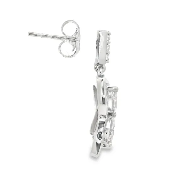 14K White Gold Lab Grown Diamond Earrings Image 3 Monarch Jewelry Winter Park, FL