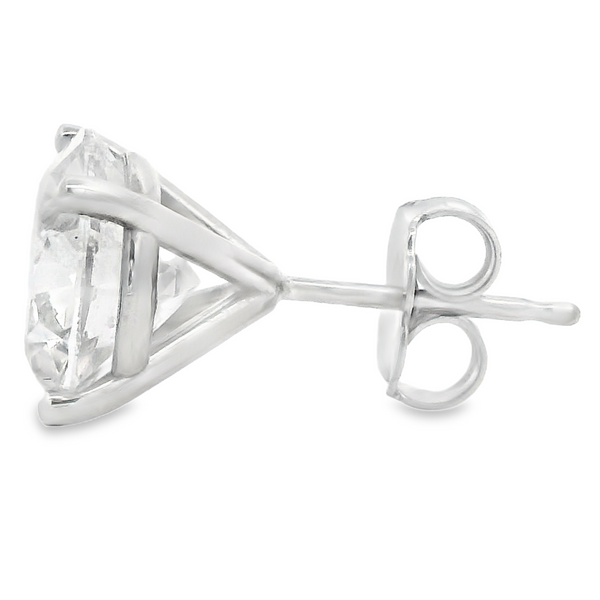 14Karat White Gold Lab Grown Diamond Stud Earrings Image 3 Monarch Jewelry Winter Park, FL