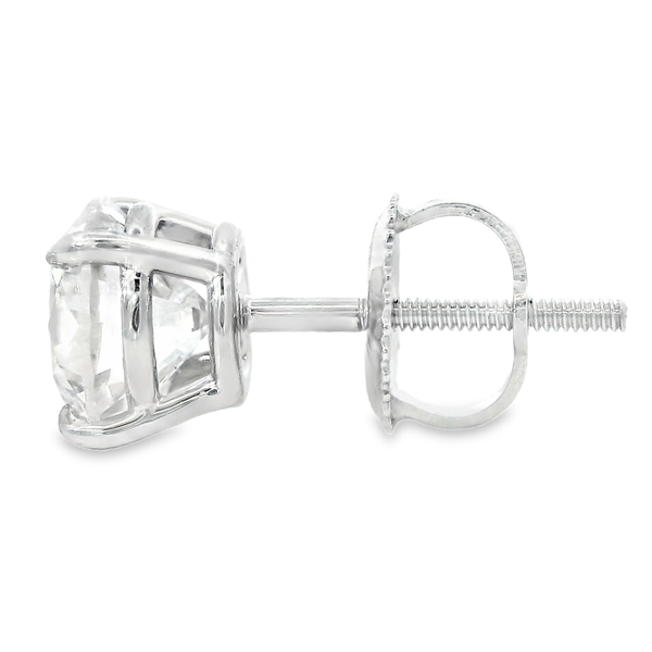14K White Gold Lab Grown Diamond Earrings Image 3 Monarch Jewelry Winter Park, FL