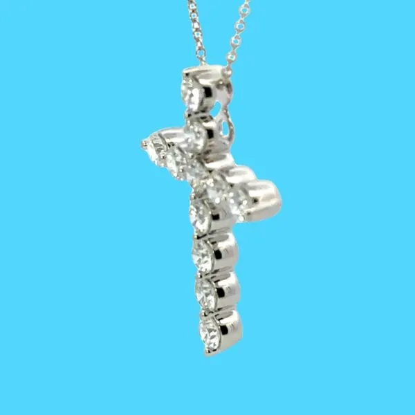 14KW 2.0ctw Lab Grown Diamond Cross Necklace 880-00080 Image 2 Monarch Jewelry Winter Park, FL