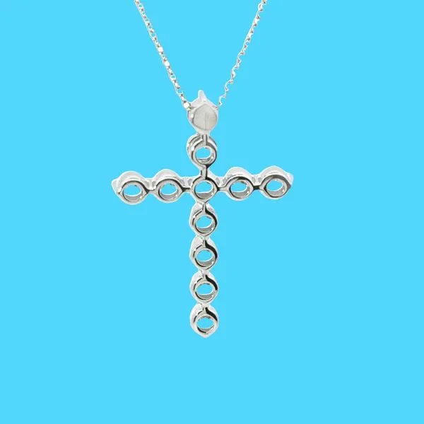 14KW 2.0ctw Lab Grown Diamond Cross Necklace 880-00080 Image 3 Monarch Jewelry Winter Park, FL
