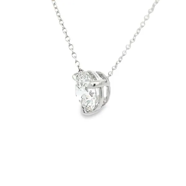 14KW 1.60ctw Lab Grown Diamond Solitaire Necklace Image 2 Monarch Jewelry Winter Park, FL