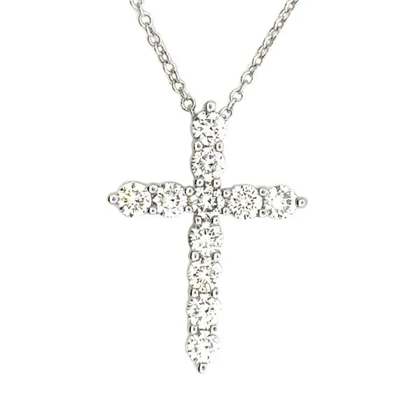 14Karat White Gold Cross Pendant with 1ctw Lab Grown Diamonds 880-00089 Monarch Jewelry Winter Park, FL