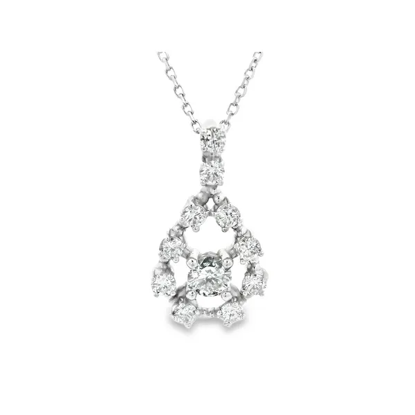 14K White Gold Lab Grown Diamond Necklace with Cable Chain Monarch Jewelry Winter Park, FL