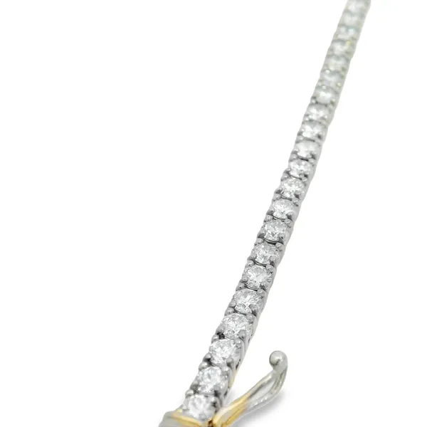 14K White Gold Lab Grown Diamond Tennis Necklace Image 3 Monarch Jewelry Winter Park, FL