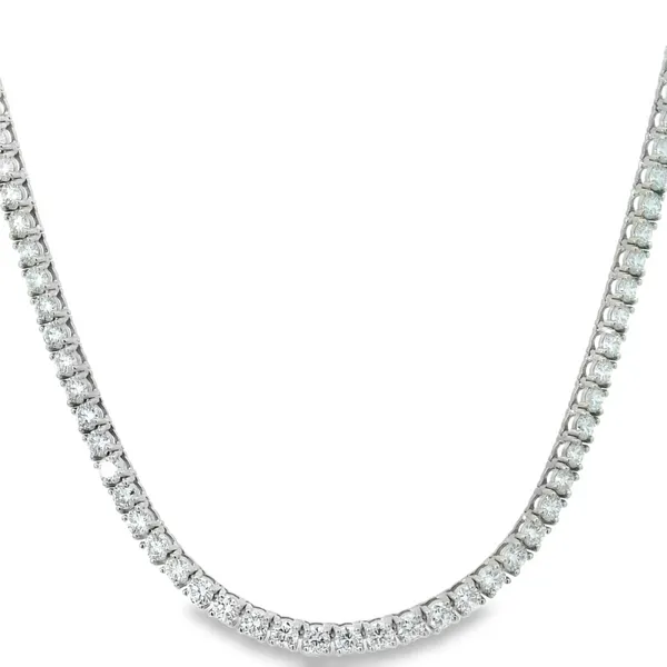 14K White Gold Lab Grown Diamond Tennis Necklace Monarch Jewelry Winter Park, FL