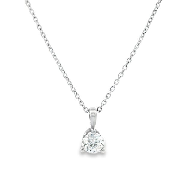 14K White Gold Lab Grown Diamond Pendant Necklace Image 2 Monarch Jewelry Winter Park, FL