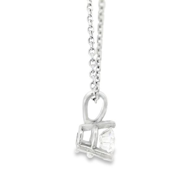 14K White Gold Lab Grown Diamond Pendant Necklace Image 4 Monarch Jewelry Winter Park, FL