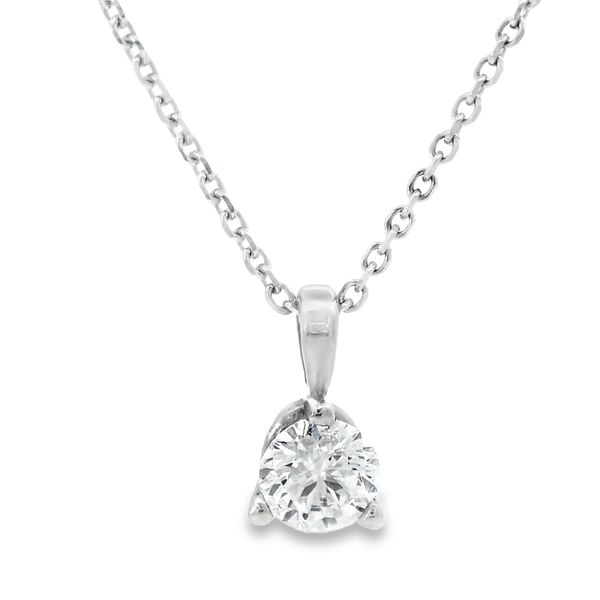 14K White Gold Lab Grown Diamond Pendant Necklace Monarch Jewelry Winter Park, FL