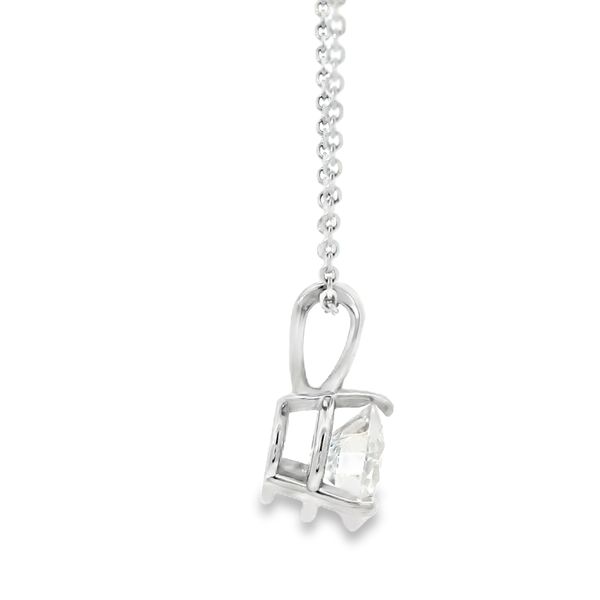 14K White Gold Solitaire Lab Grown Diamond Necklace Image 4 Monarch Jewelry Winter Park, FL