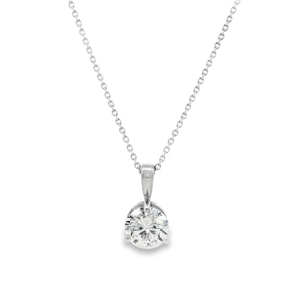 14K White Gold Solitaire Lab Grown Diamond Necklace Monarch Jewelry Winter Park, FL