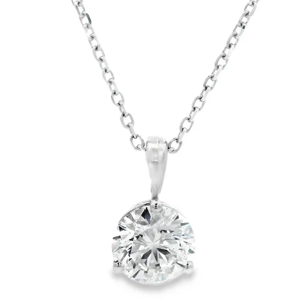 14K White Gold Lab Grown Diamond Pendant Necklace Image 2 Monarch Jewelry Winter Park, FL