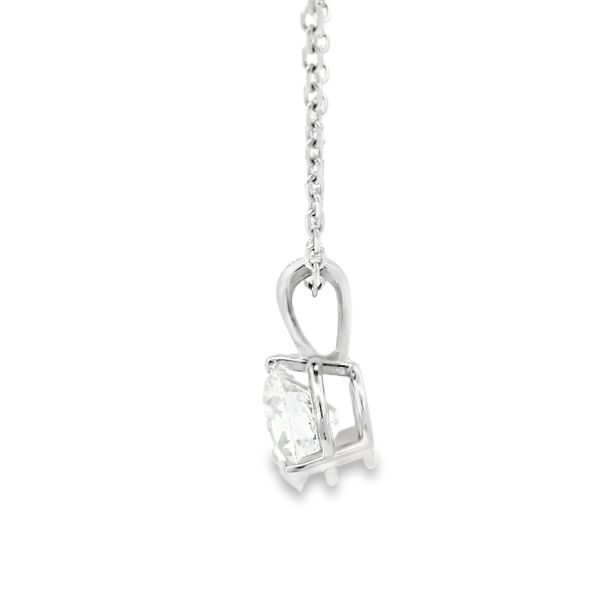 14K White Gold Lab Grown Diamond Pendant Necklace Image 3 Monarch Jewelry Winter Park, FL