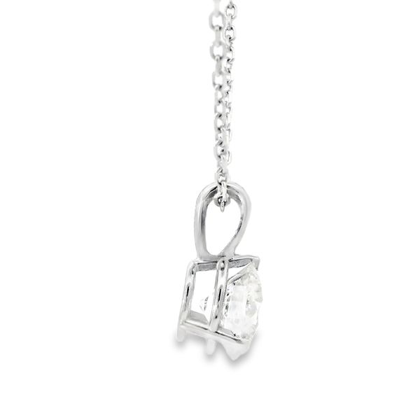 14K White Gold Lab Grown Diamond Pendant Necklace Image 4 Monarch Jewelry Winter Park, FL