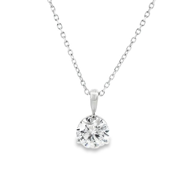 14K White Gold Lab Grown Diamond Pendant Necklace Monarch Jewelry Winter Park, FL