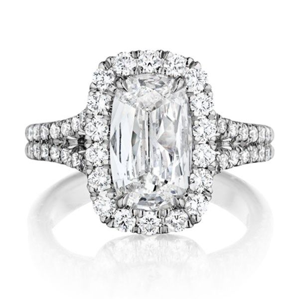18K Cushion Halo Engagement Ring Moore Jewelers Laredo, TX
