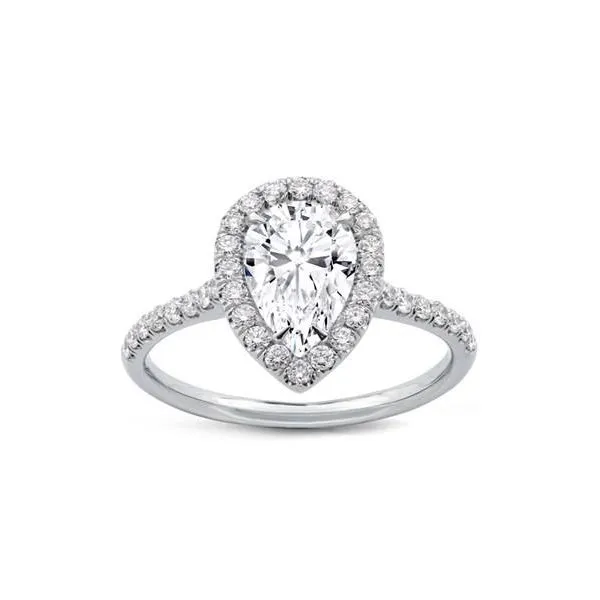 14K Pear Halo Engagement Ring Moore Jewelers Laredo, TX
