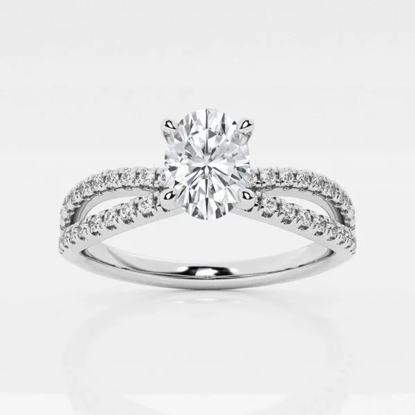 18K White Gold Diamond Engagement Ring Moore Jewelers Laredo, TX