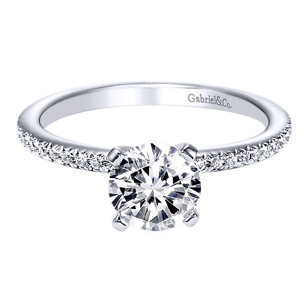 14K White Gold Diamond Engagement Ring Moore Jewelers Laredo, TX