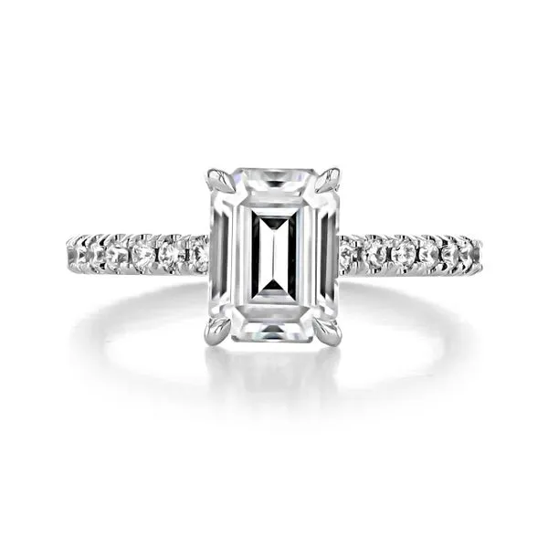 14K White Gold Hidden Halo Labgrown Diamond Engagement Ring Moore Jewelers Laredo, TX