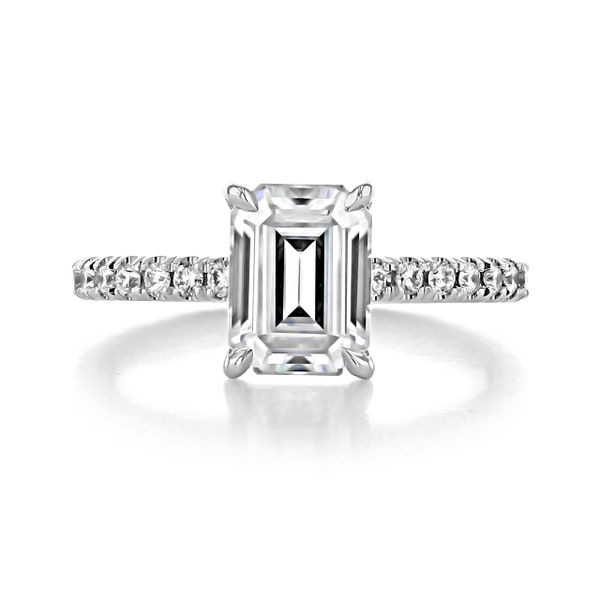 14K White Gold Hidden Halo Labgrown Diamond Engagement Ring Moore Jewelers Laredo, TX