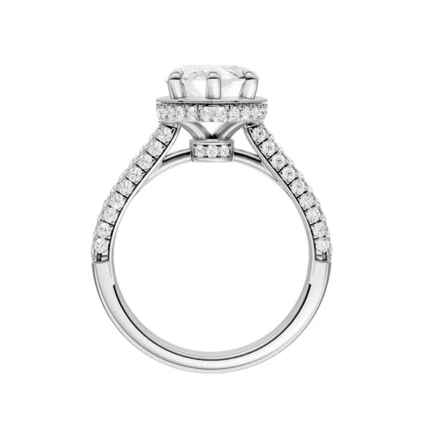 14K White Gold Hidden Halo Labgrown Diamond Engagement Ring Image 3 Moore Jewelers Laredo, TX